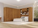 Ver imagem 1 de Guarda-Roupa Casal Modulado Canto 11 Portas com Espaço para Cama Multimóveis Cinamomo