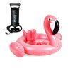 Boia para Bebê Flamingo Rosa com Assento Piscina + Bomba Manual - 1