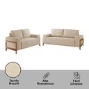 Ver imagem 2 de Sofá 2x3 Lugares Verona Meu Sofá Online A294 Linho Creme