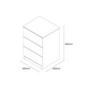 Ver imagem 4 de Mesa Cabeceira Casal Veronna C/ 3 Gavetas Branco - Tcil Móveis