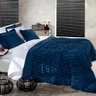Edredom Plush Peles Casal Azul 2,20m x 2,40m - Hedrons - 1