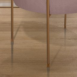 Puff Decorativo Redondo Pés de Ferro Dublin Inca Rosê - LH Móveis - 6