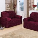 Ver imagem 1 de Capa para sofá 2 e 3 lugares América tamanho Único 21 Elástico Vinho - Jersey Bras