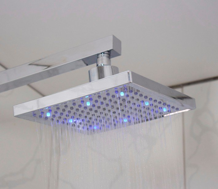 Ducha Led Quadrada Square 8mm - 25cm x 25cm - 1