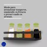 Prateleira de Cozinha Porta Temperos de Parede em Aço Preto Design Moderno e Funcional para Organiza - 7