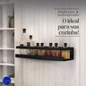 Prateleira de Cozinha Porta Temperos de Parede em Aço Preto Design Moderno e Funcional para Organiza - 3