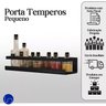 Prateleira de Cozinha Porta Temperos de Parede em Aço Preto Design Moderno e Funcional para Organiza - 4