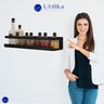 Prateleira de Cozinha Porta Temperos de Parede em Aço Preto Design Moderno e Funcional para Organiza - 9