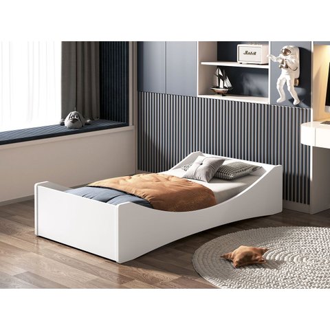 Cama Evolutiva Solteiro 2 em 1 Luna - Reller - Branco Fosco