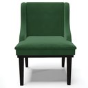 Ver imagem 7 de Kit 3 Cadeiras Decorativas Sala de Jantar Base Fixa de Madeira Firenze Veludo Verde/Preto G19 - Gran
