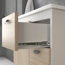 Ver imagem 4 de Gabinete de Banheiro 65cm sem Cuba Ref 690 Cewal - Branco/carvalho Berlin