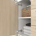 Ver imagem 3 de Gabinete de Banheiro 65cm sem Cuba Ref 690 Cewal - Branco/carvalho Berlin