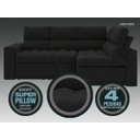 Ver imagem 3 de Sofá 4 Lugares Canto com Chaise Retrátil Miró Velosuede 2,16M (L)