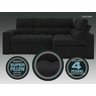 Sofá 4 Lugares Canto com Chaise Retrátil Miró Velosuede 2,16M (L) - 3