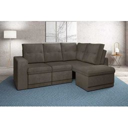 Sofá 4 Lugares Canto com Chaise Retrátil Jubileu Velosuede 2,16M (L) - 1