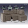 Sofá 4 Lugares Canto com Chaise Retrátil Jubileu Velosuede 2,16M (L) - 2