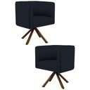Ver imagem 1 de 2 Poltronas Base Giromad Madeira Betina C-05 Preto Domi