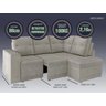 Sofá 4 Lugares Canto com Chaise Retrátil Jubileu Velosuede 2,16M (L) - 2