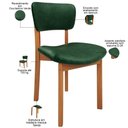 Ver imagem 5 de Mesa para Sala de Jantar Valência com 06 Cadeiras Sala de Jantar Dara L02 Couríssimo Verde Musgo - L