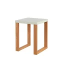 Ver imagem 2 de Mesa de Canto Mdf Industrial 44cm Off White/freijó F33