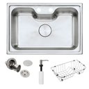Ver imagem 4 de Kit Cuba Gourmet Arell Kameel Inox Escovado Com Acessórios