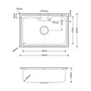 Ver imagem 7 de Kit Cuba Gourmet Arell Kameel Inox Escovado Com Acessórios