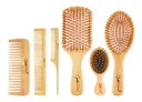 Ver imagem 1 de Kit Pente - Escova de Cabelo de Bambu 6 Itens