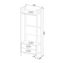 Ver mais imagens de Conjunto Guarda Roupa Modulado Closet 4pçs Az2 Branco Nogal
