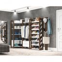 Ver imagem 2 de Conjunto Guarda Roupa Modulado Closet 4pçs Az2 Branco Nogal