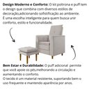 Ver imagem 3 de Poltrona Decorativa Amamentação Reforçada e Puff Mavie Linho Cinza