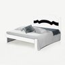 Cama de casal com design alto relevo Iris Branco e preto - 1