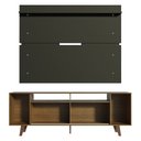 Ver imagem 7 de Rack Madesa Cancun com Pés e Painel para TV até 65 Polegadas Rustic/Preto 5ZD8 Cor:Rustic/Preto/Rust
