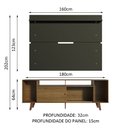 Ver imagem 3 de Rack Madesa Cancun com Pés e Painel para TV até 65 Polegadas Rustic/Preto 5ZD8 Cor:Rustic/Preto/Rust