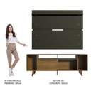 Ver imagem 6 de Rack Madesa Cancun com Pés e Painel para TV até 65 Polegadas Rustic/Preto 5ZD8 Cor:Rustic/Preto/Rust