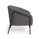 Ver imagem 5 de Poltrona Sala Decorativa Stella Base Alta Tubo Preto Sintético D03 - D’Rossi