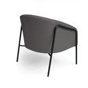 Ver imagem 6 de Poltrona Sala Decorativa Stella Base Alta Tubo Preto Sintético D03 - D’Rossi