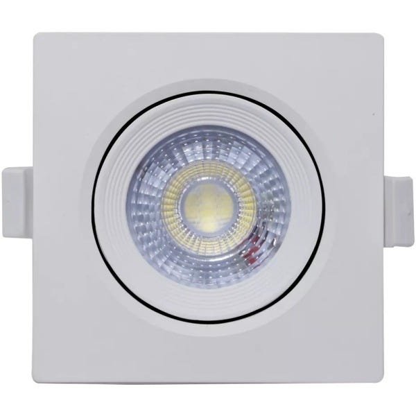 Kit 10 Spot LED 5W Quadrado Direcionável Luz Branco Neutro 4000K - Startec - 1