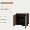 Ver mais imagens de Balcão para Escritório 2 Portas com Chave Pequeno Nogal/preto