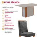 Ver imagem 7 de Mesa de Jantar Isadora 180cm Tampo MDF Vidro Canto Copo com 6 Cadeiras Carolina