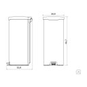 Ver imagem 6 de Lixeira Tramontina Inox C/pedal New 30l. - 94538/730
