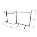 Ver imagem 4 de Arara de Roupas para Loja Quarto Closet 9 Peças Regulável 200x100 Cm Cor Preto Kit Clst1b189