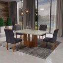 Ver imagem 1 de Sala de Jantar 130x90 4 Cadeiras Roma Bom Pastor