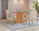 Ver imagem 7 de Conjunto Sala de Jantar Mesa Celebrare 120 no Glass com 4 Cadeiras Apogeu - Lopas Amendoa Clean -Tec