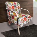 Ver imagem 2 de Poltrona decorativa estampada Grécia Cromado Suede Amassado BNB