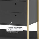 Ver imagem 7 de Guarda Roupa Closet Modulado Casal 6 Gavetas 3 Cabideiros Estrutura Metalica 250cm Olivar Preto/Ac