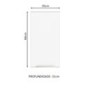 Ver imagem 2 de Armário Aéreo Madesa Lux 35 cm 1 Porta Rustic/Branco Veludo Cor:Rustic/Branco Veludo