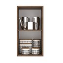 Ver imagem 3 de Armário Aéreo Madesa Lux 35 cm 1 Porta Rustic/Branco Veludo Cor:Rustic/Branco Veludo