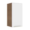 Ver imagem 1 de Armário Aéreo Madesa Lux 35 cm 1 Porta Rustic/Branco Veludo Cor:Rustic/Branco Veludo