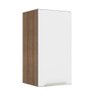 Armário Aéreo Madesa Lux 35 cm 1 Porta Rustic/Branco Veludo Cor:Rustic/Branco Veludo - 1