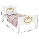 Ver imagem 4 de Cama Solteiro Princesa Charlotte Adesivada Branca